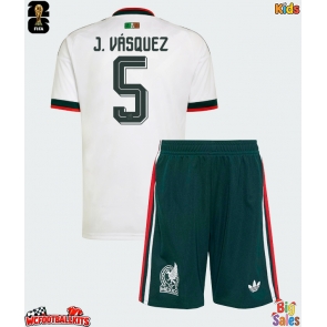 Mexico Johan Vasquez #5 Replica Away Stadium Kit for Kids World Cup 2026 Short Sleeve (+ pants)